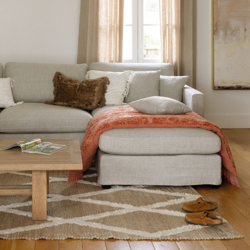 PAULA Futon in Iridescent Velvet - 180 x 80 cm - Burnt Orange