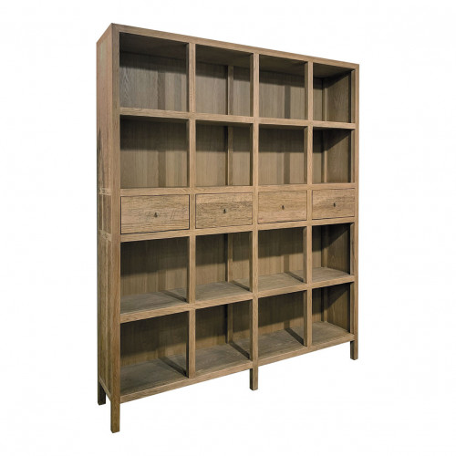 MARCELLE Light Oak Bookcase
