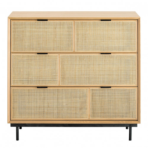 AUGUSTIN Light Oak and Caning Dresser