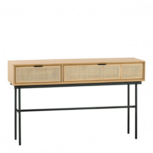 AUGUSTIN Light Oak and Caning Console