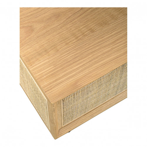 Table basse AUGUSTIN en chêne clair et cannage Table basse AUGUSTIN en chêne clair et cannage