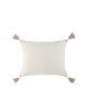 Housse de coussin MATTÉO en velours de coton - Blanc - 30 x 40 cm