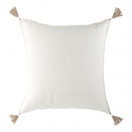 MATTÉO Cotton Velvet and Linen Cushion Cover - White - 50 x 50 cm