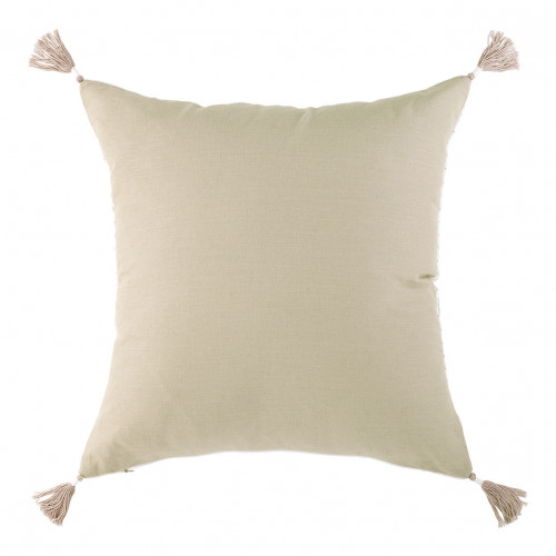 Housse de coussin MATTÉO en velours de coton et lin - Blanc - 50 x 50 cm