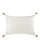 Housse de coussin MATTÉO en velours de coton - Blanc - 60 x 40 cm