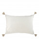 Housse de coussin MATTEO en velours de coton - Blanc - 60 x 40 cm