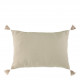 Housse de coussin MATTEO en velours de coton - Blanc - 60 x 40 cm