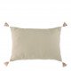 Housse de coussin MATTÉO en velours de coton - Blanc - 60 x 40 cm