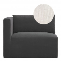 LOU sofa in linen - White - Left module