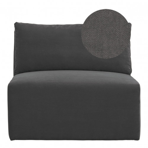 LOU Sofa in linen - Dark gray - Central module - L. 91.5 cm