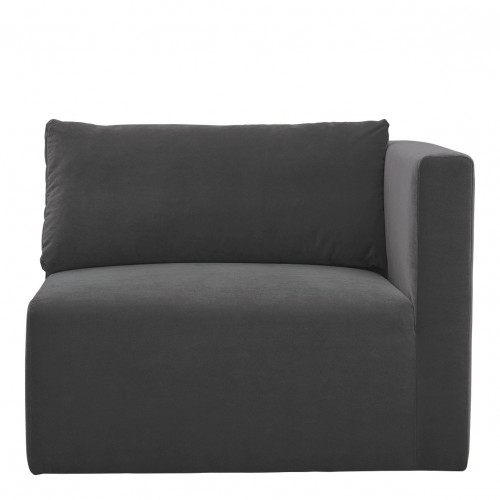 LOU Sofa in Cotton Velvet - Dark Grey - Right Module