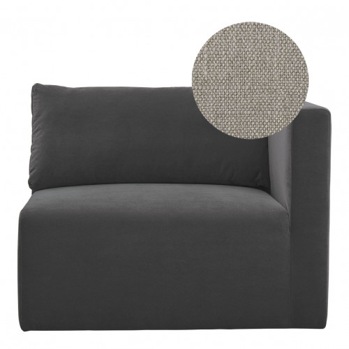 LOU Sofa in Linen Blend - Light Grey - Right Module