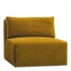 Canapé LOU en velours - Safran - Module central - L. 91.5 cm