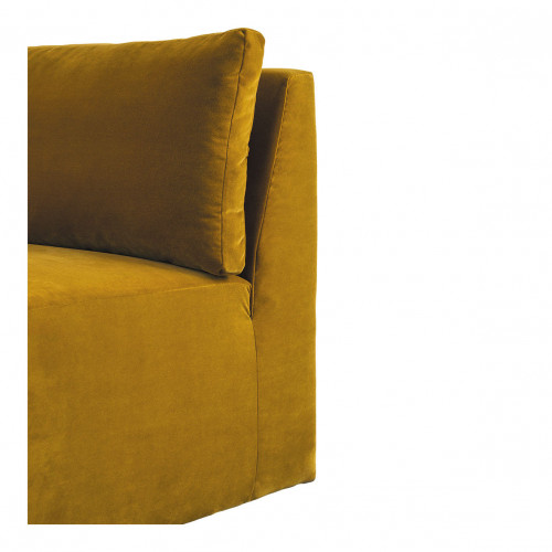 LOU Sofa in velvet - Saffron - Central module - L. 91.5 cm
