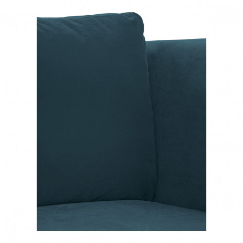 LOU Sofa in Cotton Velvet - Peacock Blue - Right Module