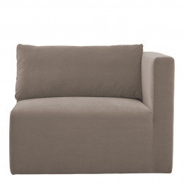 LOU Sofa in Cotton Velvet - Taupe - Right Module