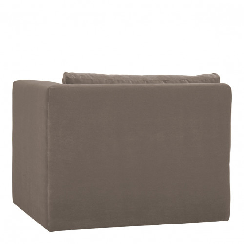 LOU Sofa in Cotton Velvet - Taupe - Right Module