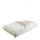 Futon MATTÉO en velours de coton et lin - 180 x 80 cm - Blanc
