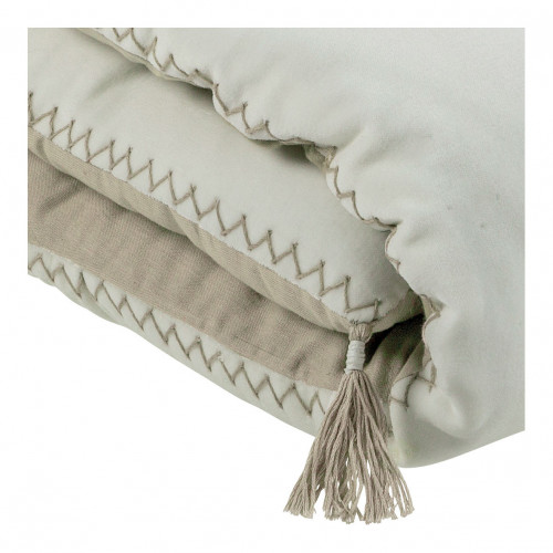 Futon MATTÉO en velours de coton et lin - 180 x 80 cm - Blanc