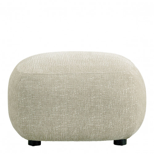 Pouf LISETTE en tissu jacquard de velours - Sable Pouf LISETTE en tissu jacquard de velours - Sable