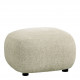 Pouf LISETTE en tissu jacquard de velours - Sable