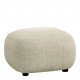 Pouf LISETTE en tissu jacquard de velours - Sable