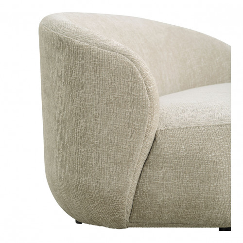 LISETTE Sofa in velvet jacquard fabric - Sand