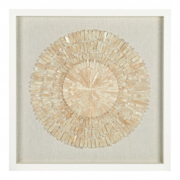 ROSETTE wall decoration in stone - Ecru