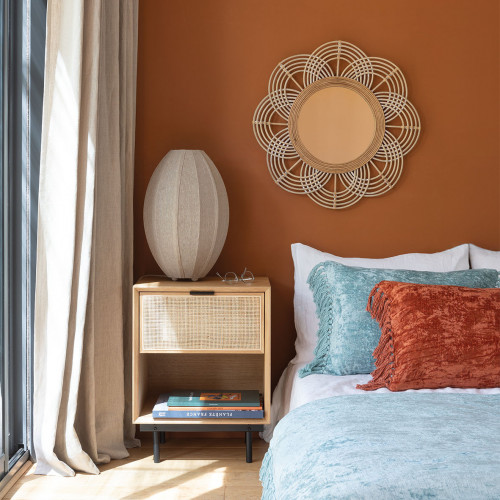 PAULA Futon in Iridescent Velvet - 180 x 80 cm - Aqua Blue