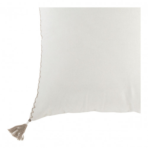 MATTÉO Cotton Velvet and Linen Cushion Cover - White - 50 x 50 cm