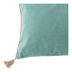 Housse de coussin MATTEO en velours de coton - Bleu aqua - 50 x 50 cm