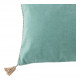 Housse de coussin MATTÉO en velours de coton - Bleu aqua - 50 x 50 cm