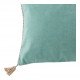 Housse de coussin MATTÉO en velours de coton - Bleu aqua - 50 x 50 cm
