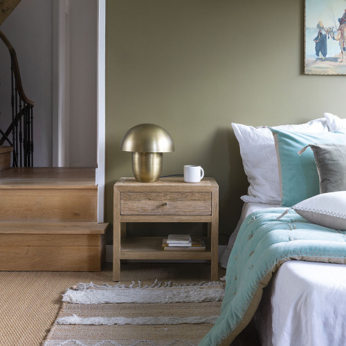 MATTÉO Cotton Velvet and Linen Cushion Cover - Aqua Blue - 60 x 40 cm