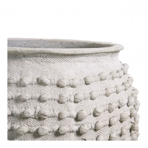 CLÉIA Planter in Light Gray Cement - Large Size - 51.5 x 51.5 x 51.5 cm