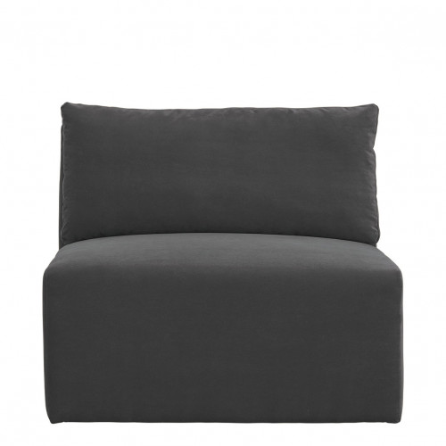 Canapé LOU en velours de coton - 3 modules - L. 297 cm - Gris foncé Canapé LOU en velours de coton - 3 modules - L. 297 cm - Gris foncé