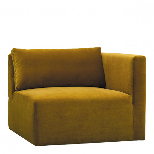 LOU Sofa in cotton velvet - 3 modules - W. 297 cm - Saffron