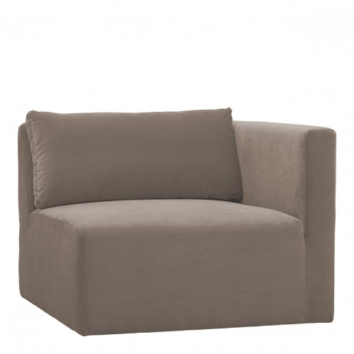 LOU Sofa in cotton velvet - 3 modules - W. 297 cm - Taupe