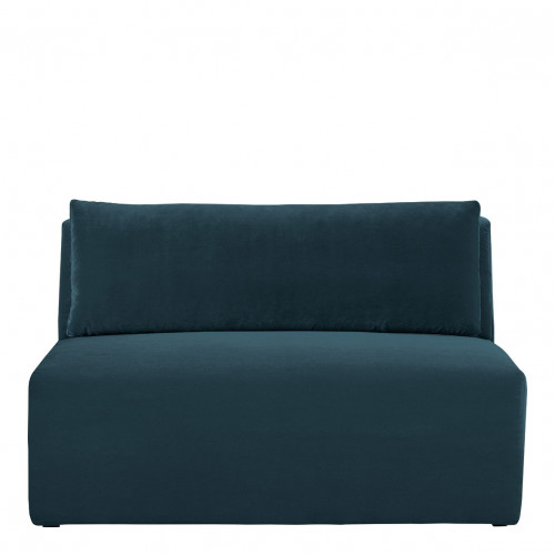LOU Sofa in Cotton Velvet - 3 Modules - L. 336 cm - Peacock Blue