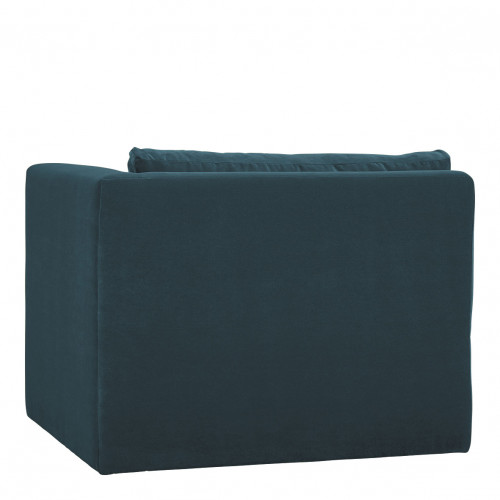 LOU Sofa in Cotton Velvet - 3 Modules - L. 336 cm - Peacock Blue