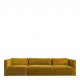 Canapé LOU en velours de coton - 3 modules - L. 336 cm - Safran