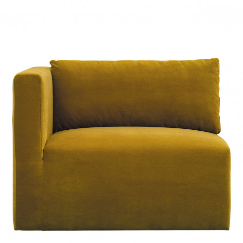 LOU Sofa in cotton velvet - 3 modules - W. 336 cm - Saffron