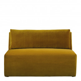 LOU Sofa in Velvet - Saffron - Central Module - L. 130 cm