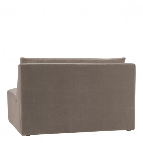 LOU Sofa in Cotton Velvet - Taupe - Central Module - L. 130 cm