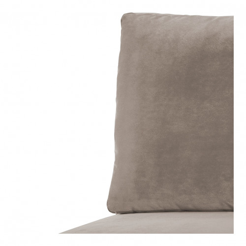 Canapé LOU en velours de coton - Taupe - Module central - L. 130 cm