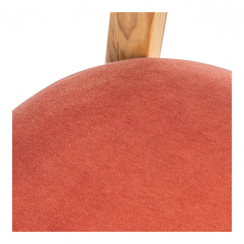 Chaise PALOMA en corde de papier et velours - Framboise Chaise PALOMA en corde de papier et velours - Framboise