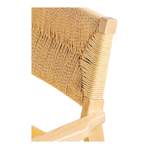 PALOMA Chair in Paper Cord and Velvet - Saffron