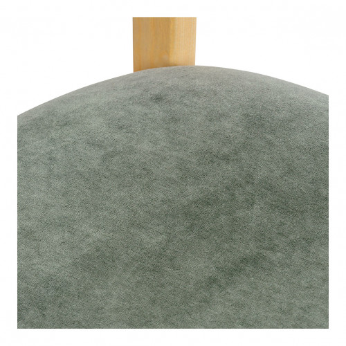 PALOMA Paper Cord and Velvet Chair - Gray-green