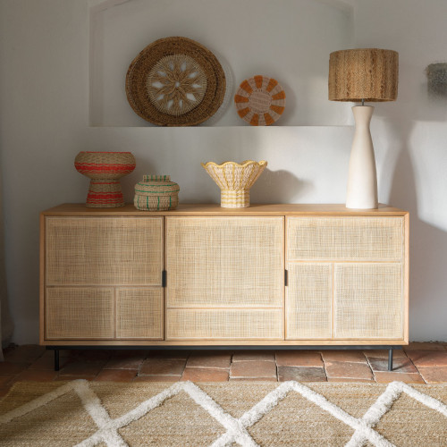 HOKA Decorative Bowl in Paper Cord - Natural and Curry - ø 36 cm