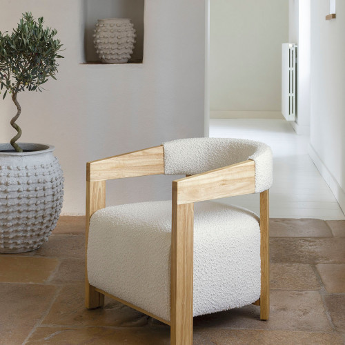 ARSÈNE Armchair in Bouclé - Cream